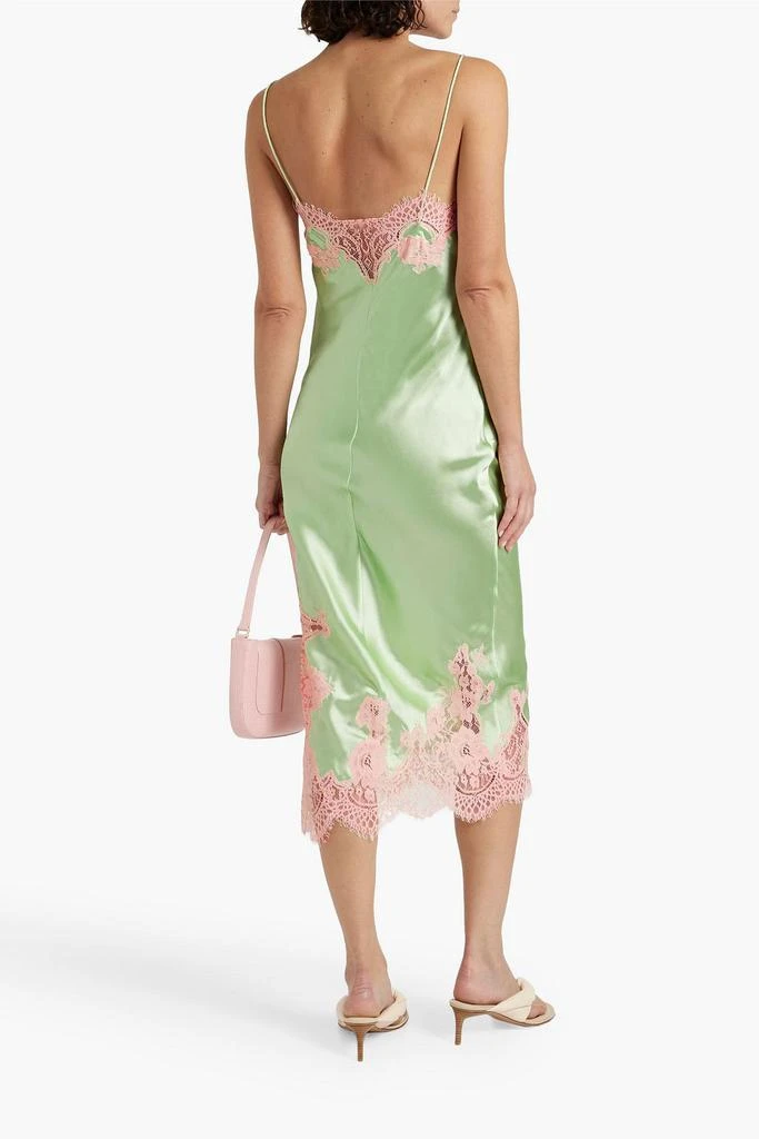 商品Alice + Olivia|Kerr lace-trimmed satin midi dress,价格¥1998,第3张图片详细描述