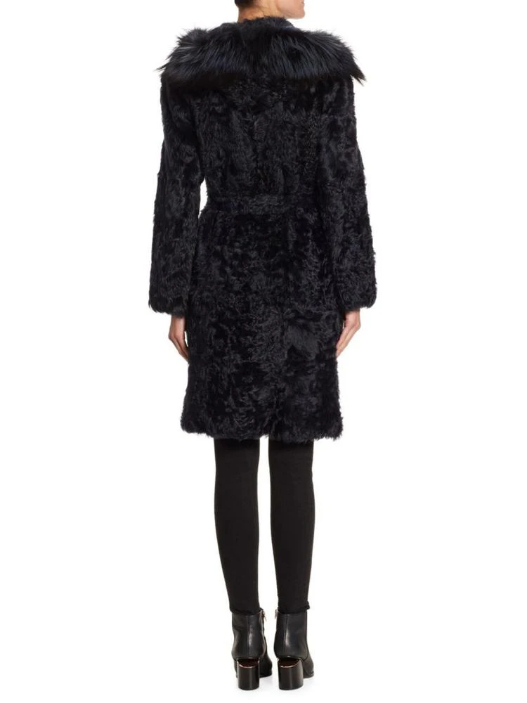 商品The Fur Salon|Lamb & Fox Hooded 7/8 Coat,价格¥12649,第2张图片详细描述