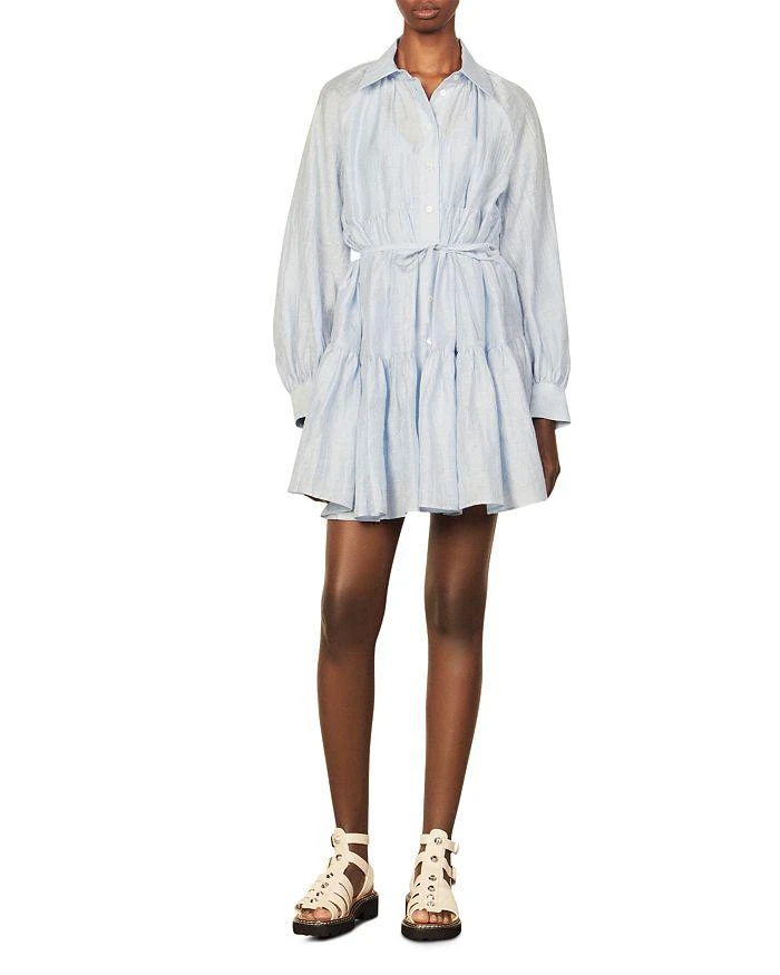 商品Sandro|Tiphaine Tiered Shirt Dress,价格¥1863,第2张图片详细描述