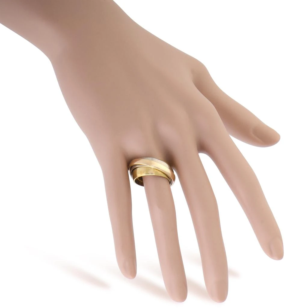 商品[二手商品] Cartier|Cartier Trinity Classic 18K Yellow, White and Rose Gold Signature 3 Rolling Band Ring,价格¥11066,第4张图片详细描述