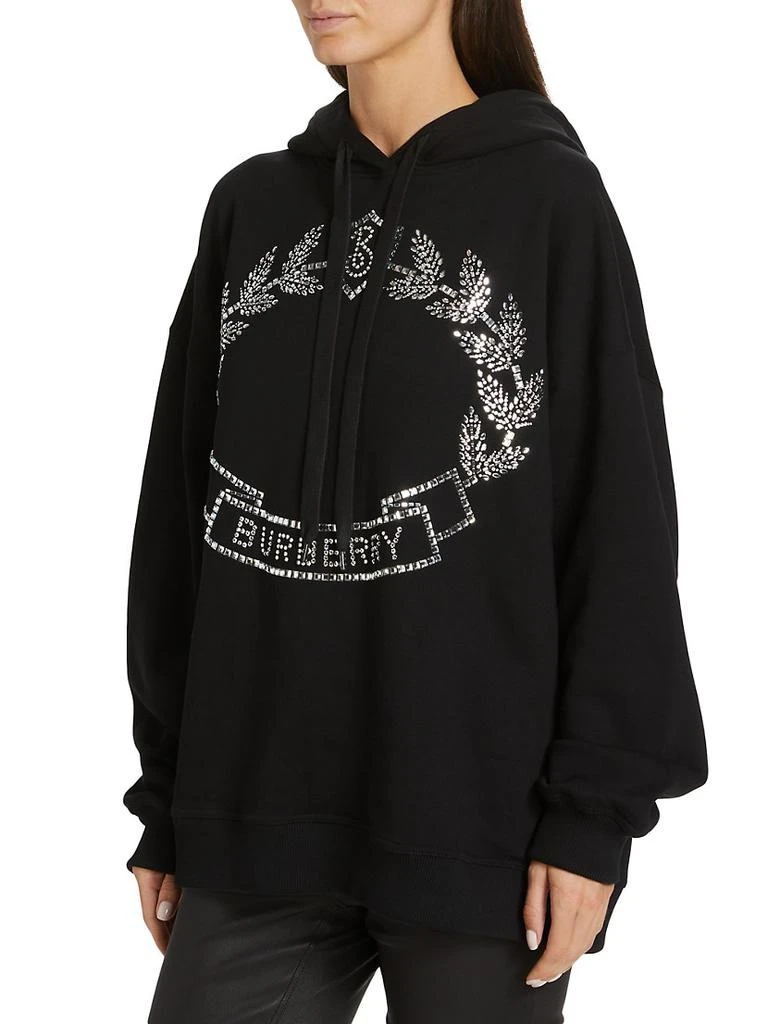 商品Burberry|Oversized Crystal-Embellished Cotton Hoodie,价格¥11616,第3张图片详细描述