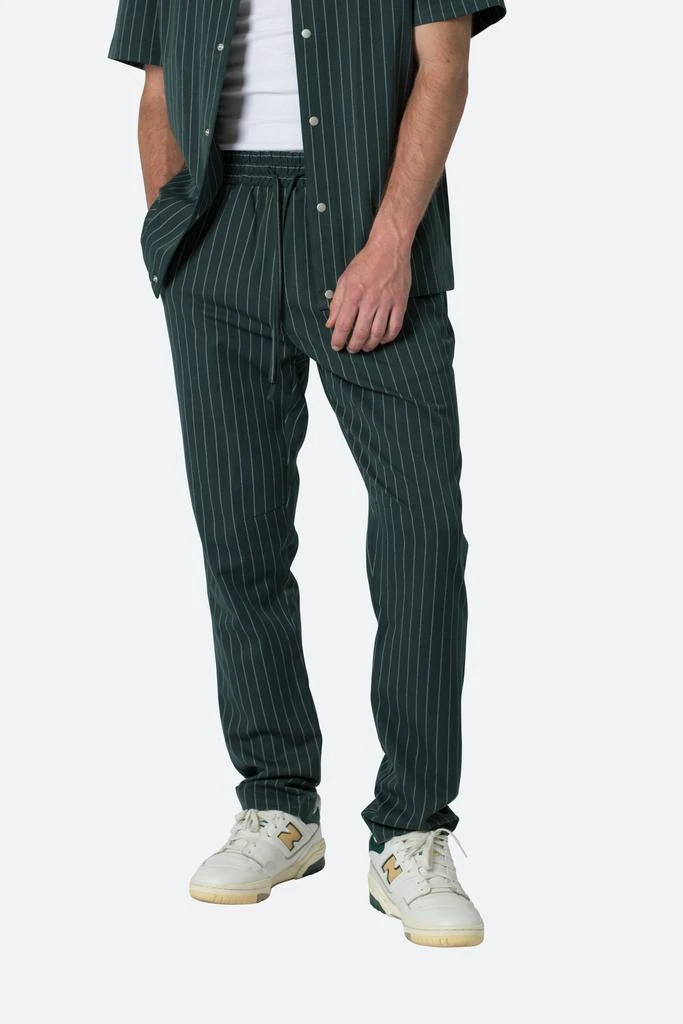 商品MNML|Pinstripe Drawcord Pants - Green,价格¥399,第2张图片详细描述