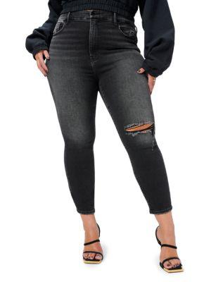 Good Cropped High-Waist Skinny Jeans商品第1张图片规格展示