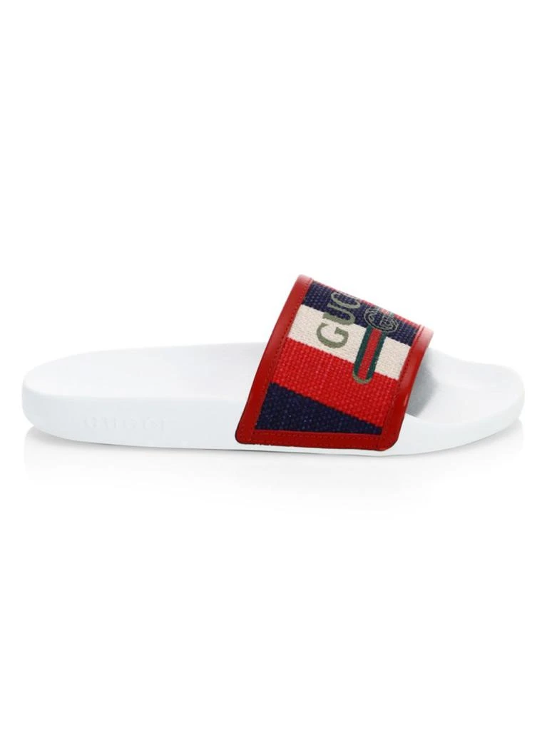 商品Gucci|Pursuit Gucci Canvas Pool Slides,价格¥1393,第1张图片