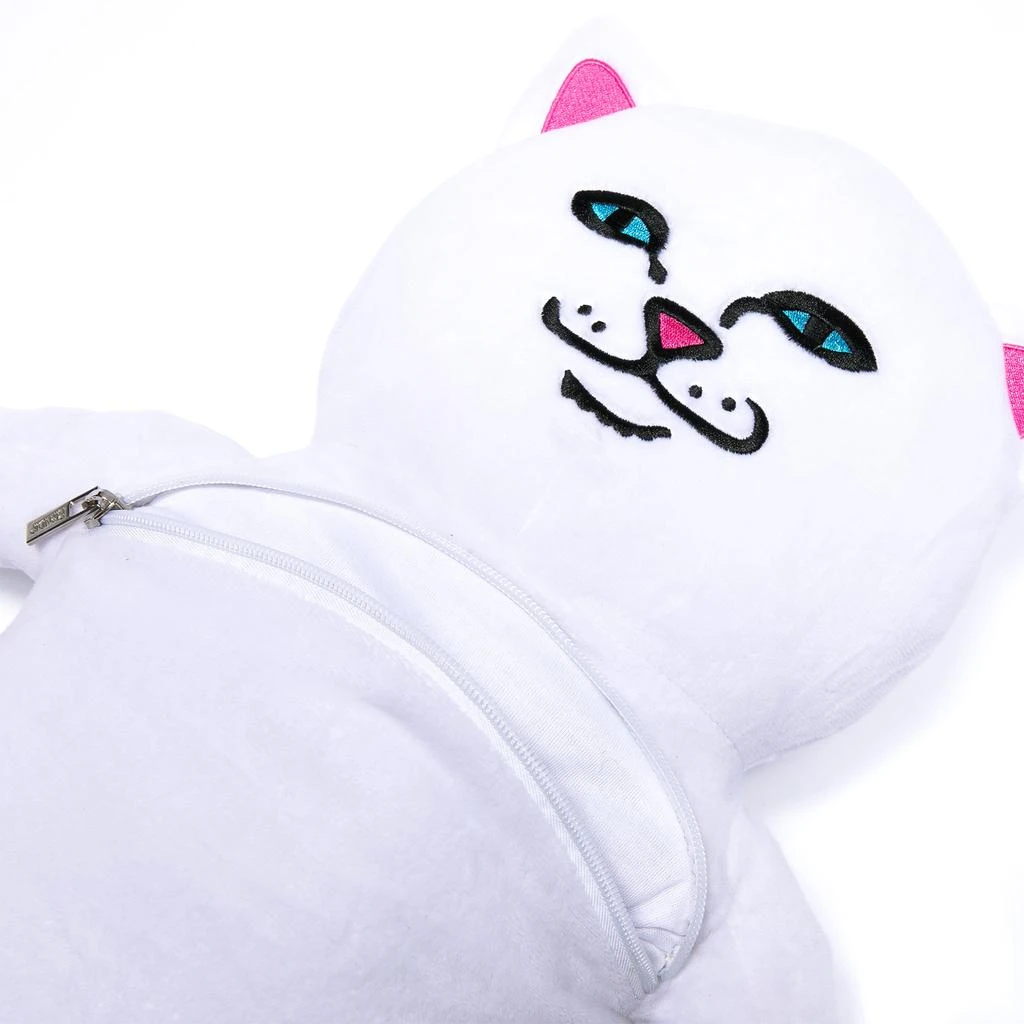 商品RIPNDIP|Lord Nermal Plush Backpack (White),价格¥267,第3张图片详细描述