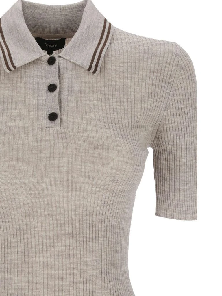 商品Theory|Theory Cropped Knitted Polo Shirt,价格¥1489,第3张图片详细描述