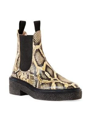 商品Loeffler Randall|Raquel Snakeskin-Embossed Leather Chelsea Boots,价格¥640,第2张图片详细描述