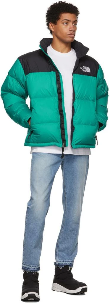 商品The North Face|男款 1996 Retro Nuptse 复古羽绒夹克 黑绿色,价格¥1574,第4张图片详细描述