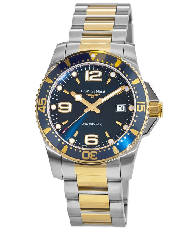 商品Longines|Longines HydroConquest Quartz Blue Dial Men's Watch L3.740.3.96.7,价格¥7557,第1张图片