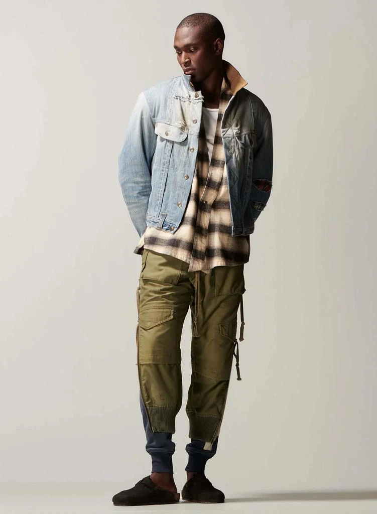 商品Greg Lauren|GREG LAUREN MEN VINTAGE DENIM TRUCKER JACKET,价格¥4296,第3张图片详细描述