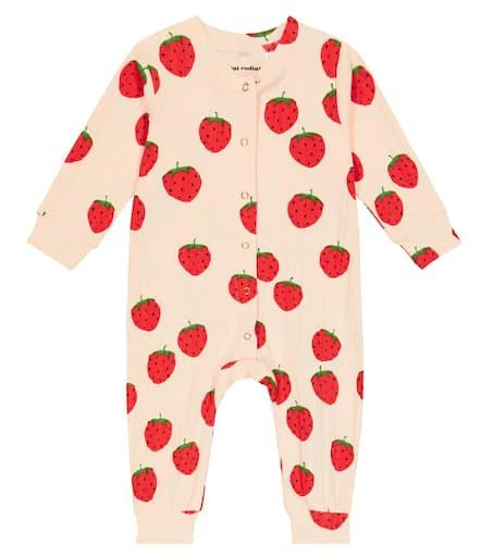 商品Mini Rodini|Baby Strawberries cotton-blend onesie,价格¥509,第1张图片