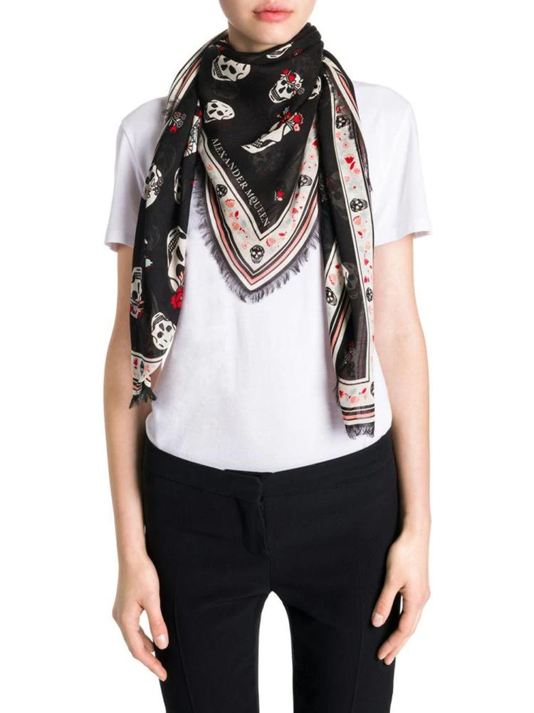 商品Alexander McQueen|繁花骷髅头丝巾,价格¥1022,第1张图片