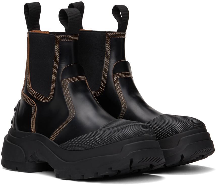 商品MAISON MARGIELA|Black Chunky Chelsea Boots,价格¥8859,第6张图片详细描述