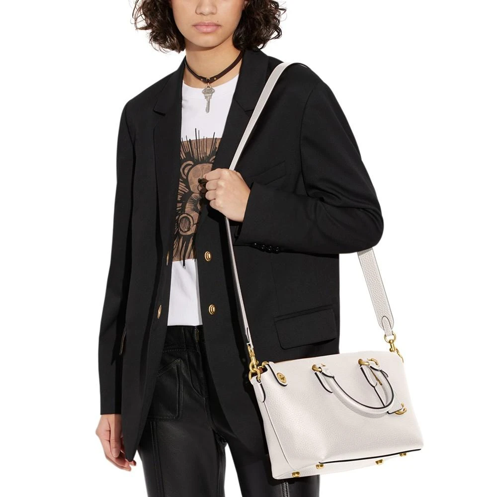 商品Coach|Cara Soft Pebble Leather Crossbody Satchel,价格¥1742,第5张图片详细描述