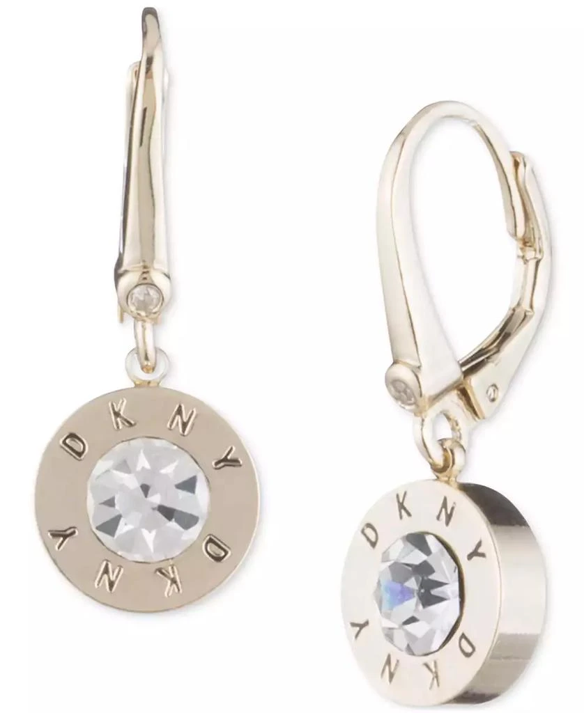 商品DKNY|Crystal Logo Drop Earrings,价格¥160,第1张图片