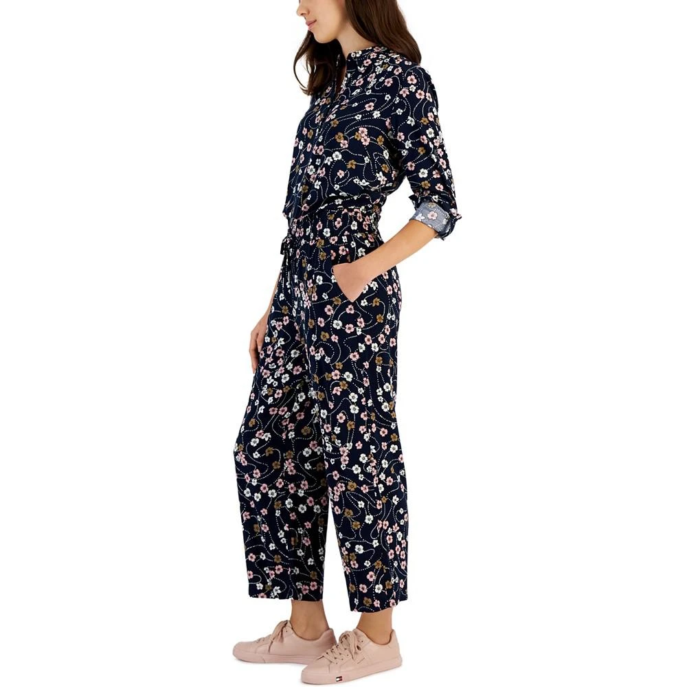 商品Tommy Hilfiger|Women's Floral-Print Wide-Leg Pull-On Pants,价格¥599,第3张图片详细描述
