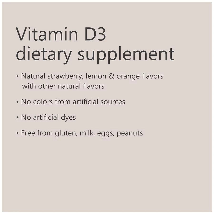 Adult Vitamin D3 50 mcg (2,000 IU) Gummies Natural Strawberry, Lemon & Orange 商品