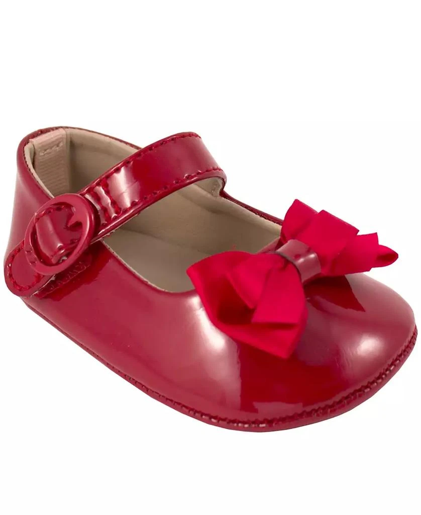 商品Baby Deer|Baby Girl Patent Skimmer with Fancy Bow,价格¥319,第1张图片