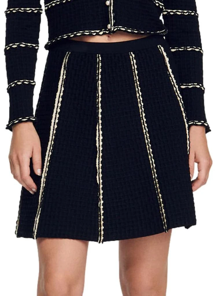 商品Sandro|Lagon Knit Flared Mini Skirt,价格¥1043,第1张图片