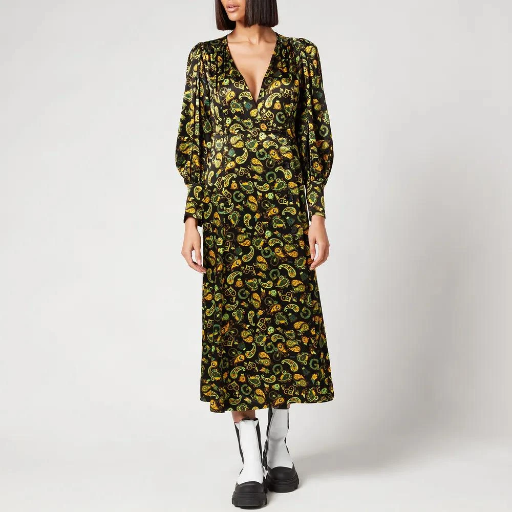 商品Ganni|Ganni Women's Viscose Satin Dress,价格¥794,第1张图片