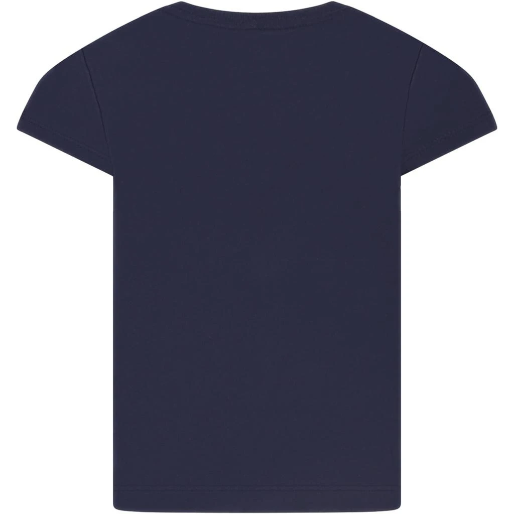 商品Ralph Lauren|Blue T-shirt For Girl With Polo Bear And White Logo,价格¥598,第2张图片详细描述