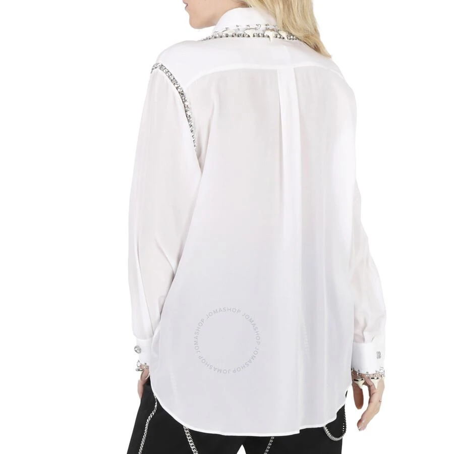 商品Burberry|Optic White Optic White Crystal Embellished Silk Shirt,价格¥1332,第3张图片详细描述