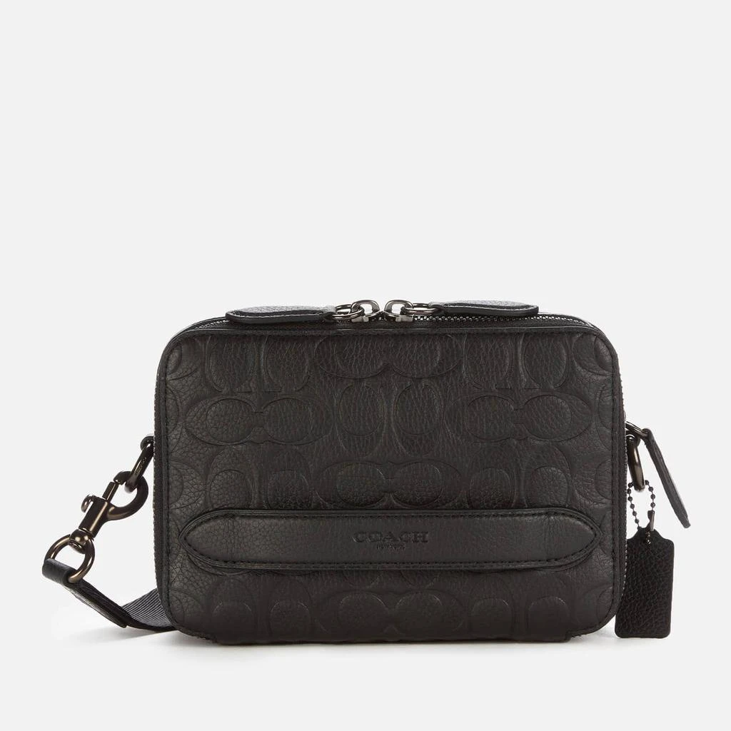 商品Coach|Coach Men's Charter Signature Leather Crossbody Bag - Black,价格¥3509,第1张图片