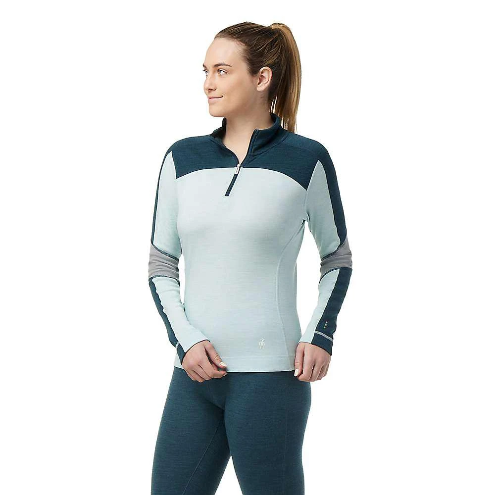 商品SmartWool|Women's Classic Thermal Merino Base Layer Colorblock 1/4 Zip Top,价格¥481,第1张图片