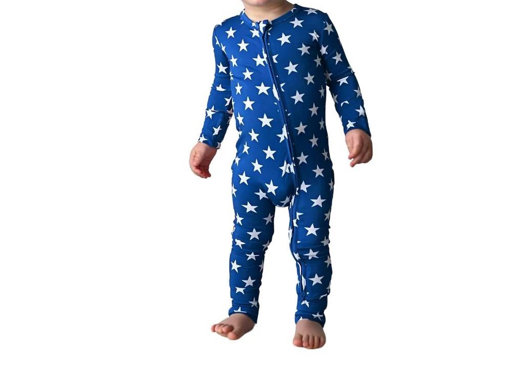 商品Gigi And Max|Baby's Bamboo Pajama USA 4th of July Zip Onesie,价格¥276,第1张图片