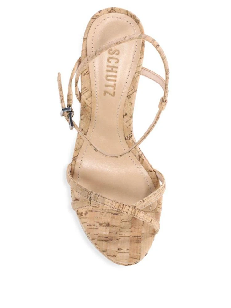商品Schutz|Schutz - Auria Platform Cork Wedge Sandals,价格¥543,第4张图片详细描述