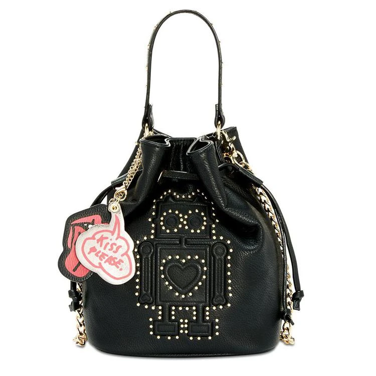 商品Betsey Johnson|Studded Robot Mini Crossbody Bucket Bag,价格¥260,第2张图片详细描述