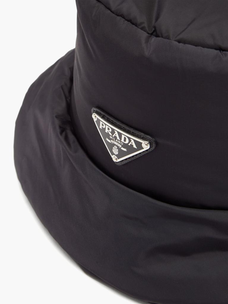 商品Prada|Triangle logo-plaque nylon bucket hat,价格¥3723,第4张图片详细描述