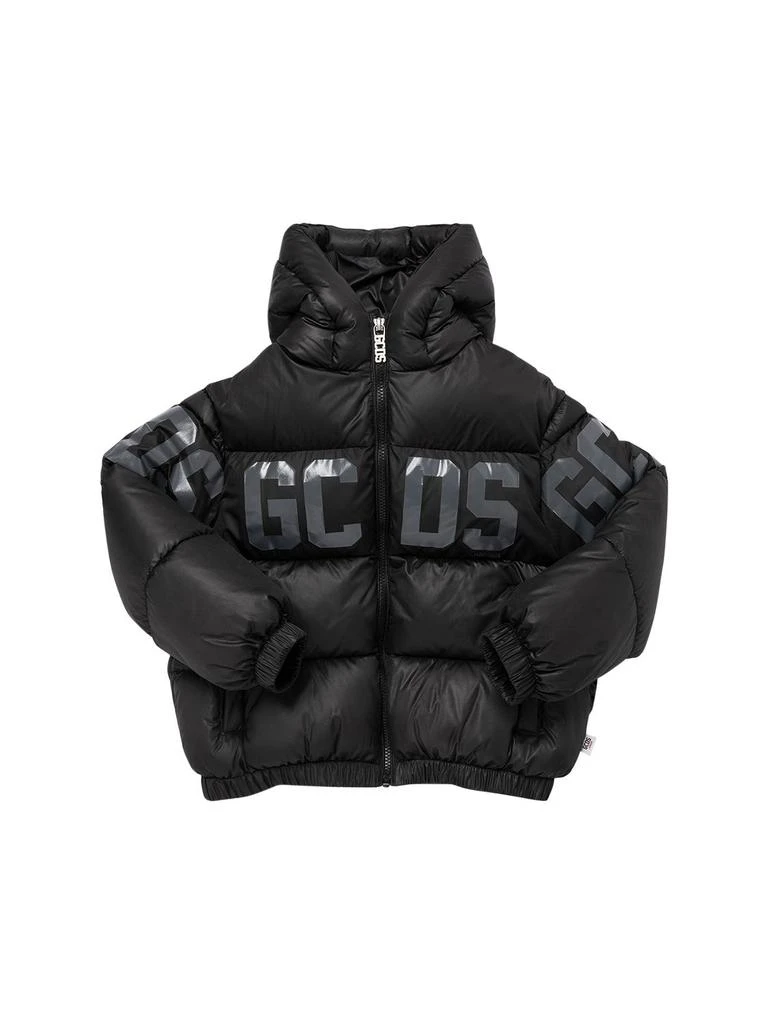 商品GCDS|Hooded Nylon Puffer Jacket W/ Logo Tape,价格¥3367,第1张图片