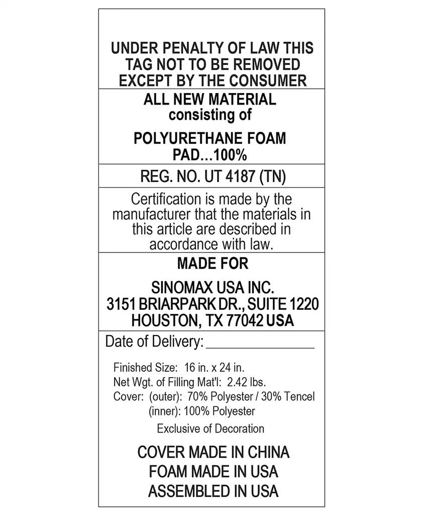 商品IntelliSLEEP|Natural Comfort Contour Memory Foam Pillow, Standard, Exclusively at Macy’s,价格¥299,第3张图片详细描述