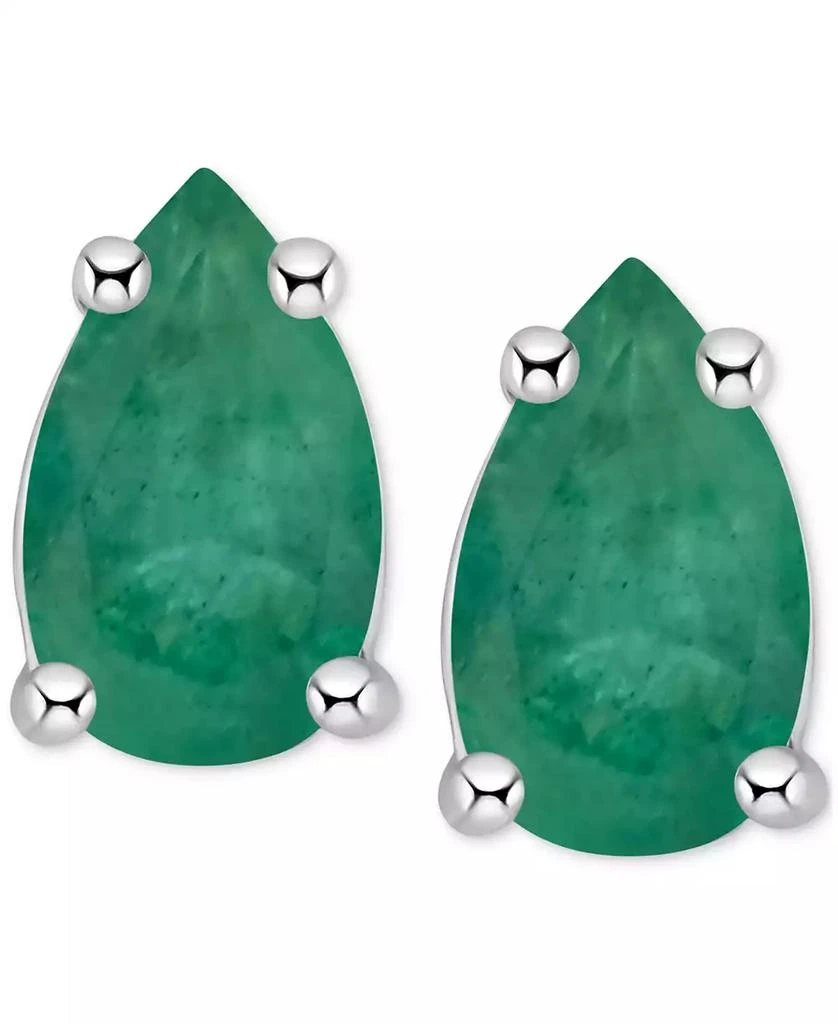 商品Macy's|Tanzanite Pear-Shape Stud Earrings (3/8 ct. t.w.) in 14k White Gold (Also in Emerald, Ruby & Sapphire),价格¥1636,第1张图片