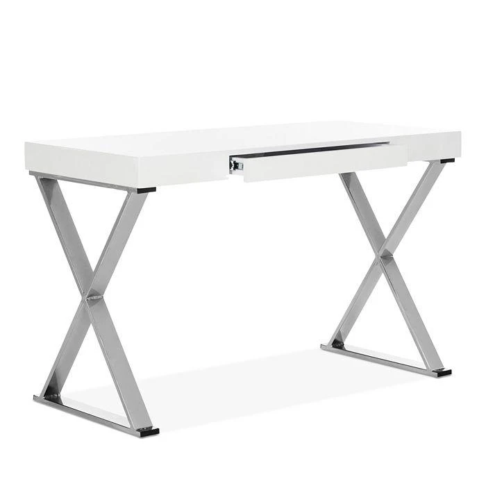 商品Safavieh|Paley 47'' One Drawer Lacquer & Chrome Desk,价格¥3224,第3张图片详细描述