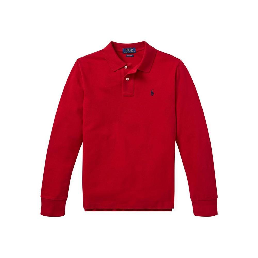 商品Ralph Lauren|Big Boys Mesh Long-sleeve Polo Shirt,价格¥405,第1张图片