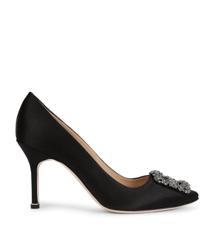 商品Manolo Blahnik|Satin Hangisi Fume Pumps 90,价格¥7967,第3张图片详细描述
