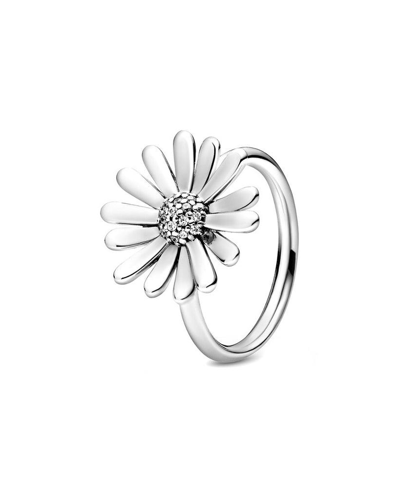 Pandora Silver Pave Daisy Flower Statement Ring商品第1张图片规格展示