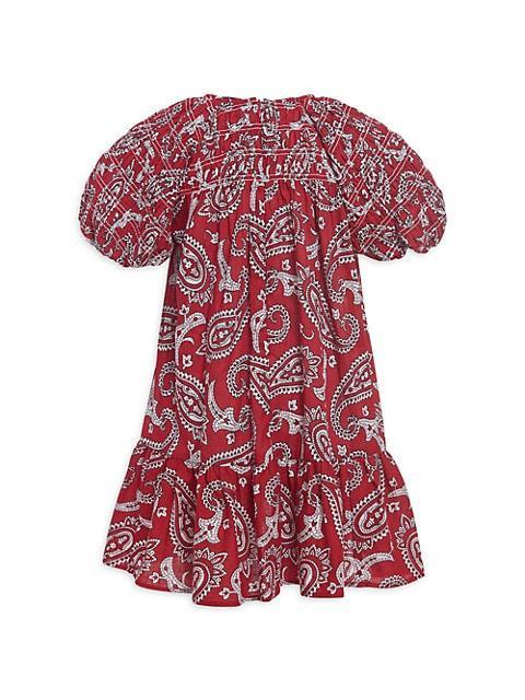 商品Sea|Little Girl's & Girl's Theodora Paisley Smocked Dress,价格¥673,第4张图片详细描述