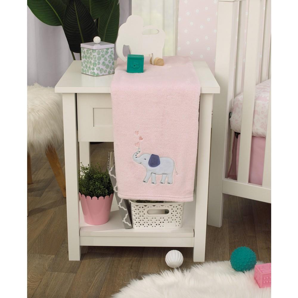 商品Macy's|Sweet Floral Elephants Super Soft Baby Blanket,价格¥324,第6张图片详细描述