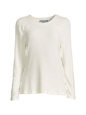 商品Democracy|Long-Sleeve Ribbed Modal-Blend Top,价格¥119,第3张图片详细描述