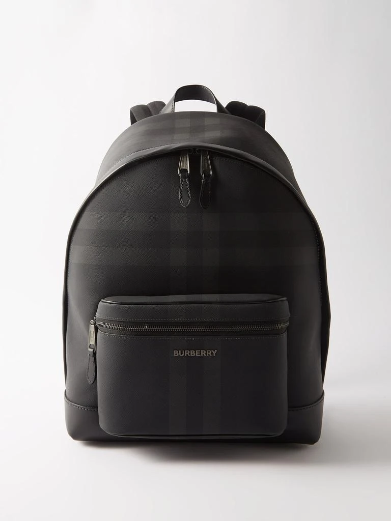 商品Burberry|Jett checked canvas backpack,价格¥11423,第1张图片