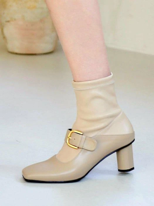 Mary-Jane Socks Boots_Beige 商品