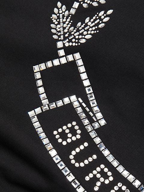 Oversized Crystal-Embellished Cotton Hoodie商品第6张图片规格展示