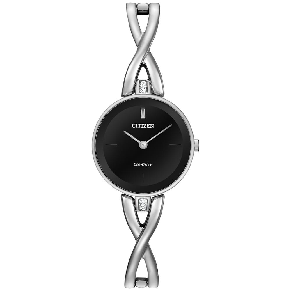 Women's Eco-Drive Stainless Steel Bangle Bracelet Watch 23mm EX1420-50E商品第1张图片规格展示