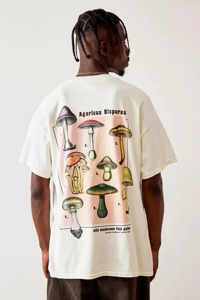 商品Urban Outfitters|UO White Mushroom Collection Tee,价格¥340,第1张图片