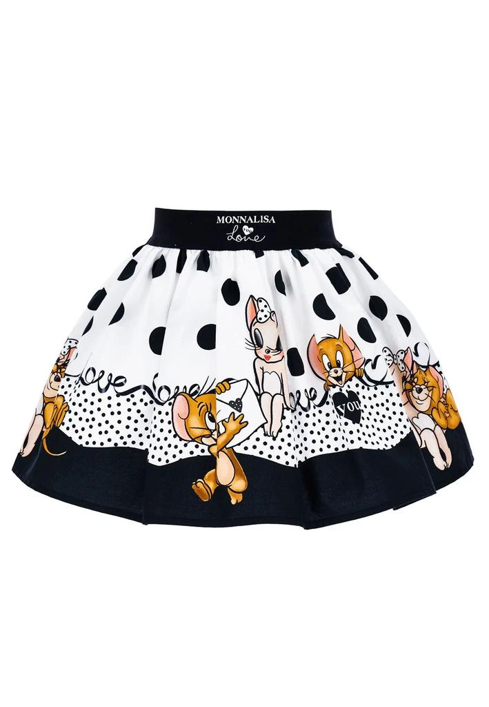 商品MONNALISA|Monnalisa Cartoon-Printed Elasticated Waistband Flared Skirt,价格¥1436,第1张图片