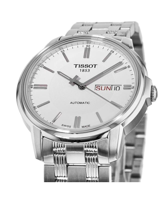 商品Tissot|Tissot T-Classic Automatics III White Dial Steel Men&apos;s Watch T065.430.11.031.00,价格¥2588,第2张图片详细描述