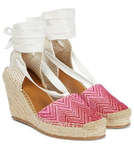 商品Missoni|Zig-zag metallic wedge espadrilles,价格¥1863,第1张图片